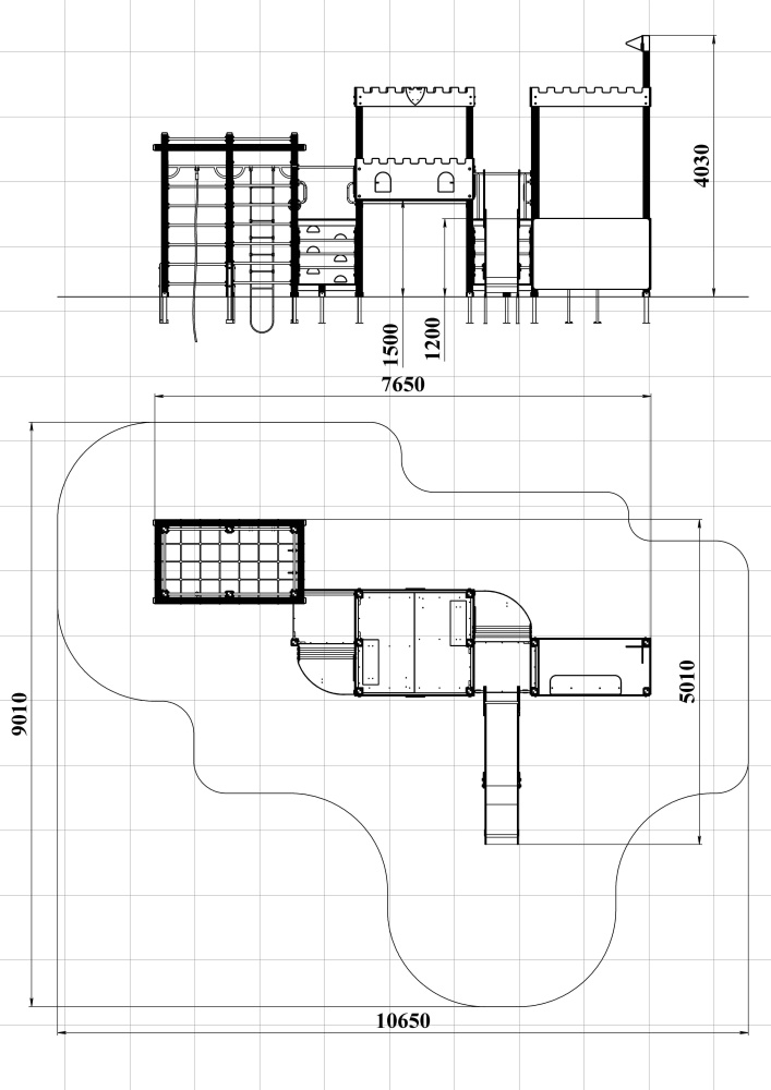 ДИК 9.115 Детский игроовой комплекс Н=1200 мм