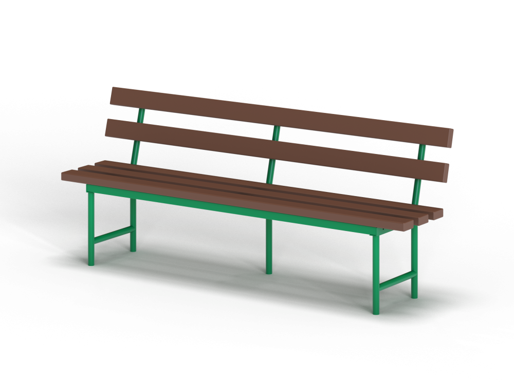 МФ 1.07 Лавочка со спинкой разборная 2 метра