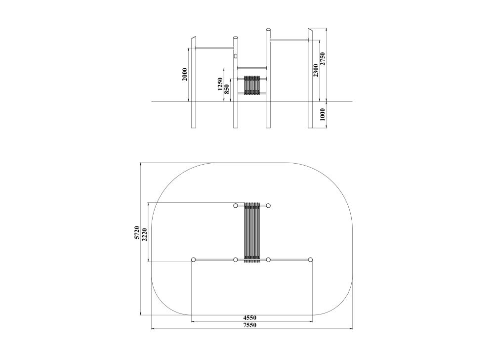 ДП 7.383-К Комплекс универсальный на бревнах