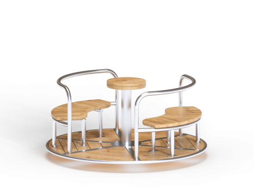 ДИО 2.454 Карусель Деревянная платформа с перилами