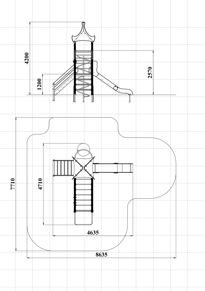 ДИК 1.031-ДЕРЕВО Детский игровой комплекс Н=1200 