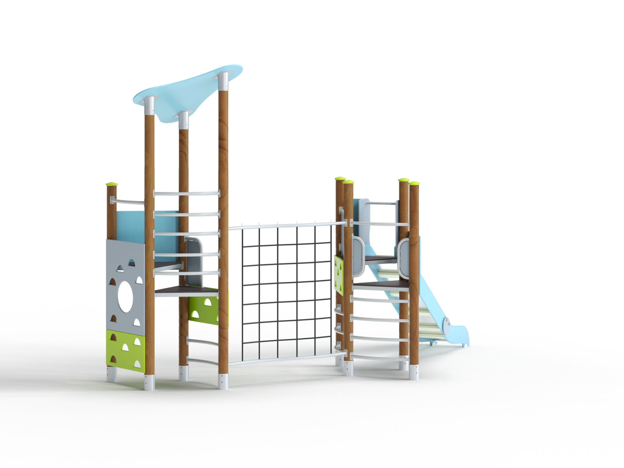 ДИК 2.105-К Детский игровой комплекс на круглых столбах Н=1500 мм