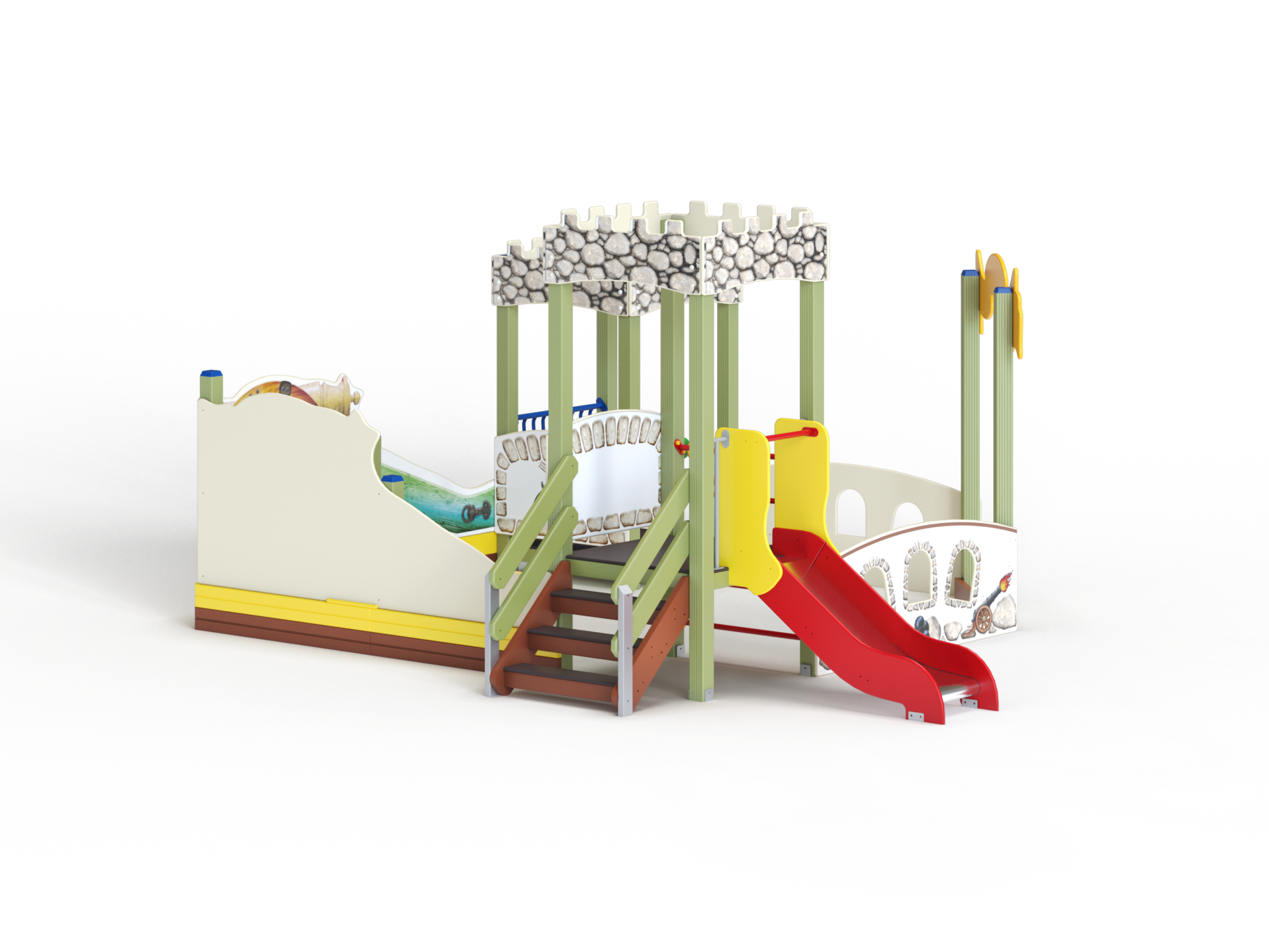 МФ 3.49 Песочный дворик с горкой Н=700 мм