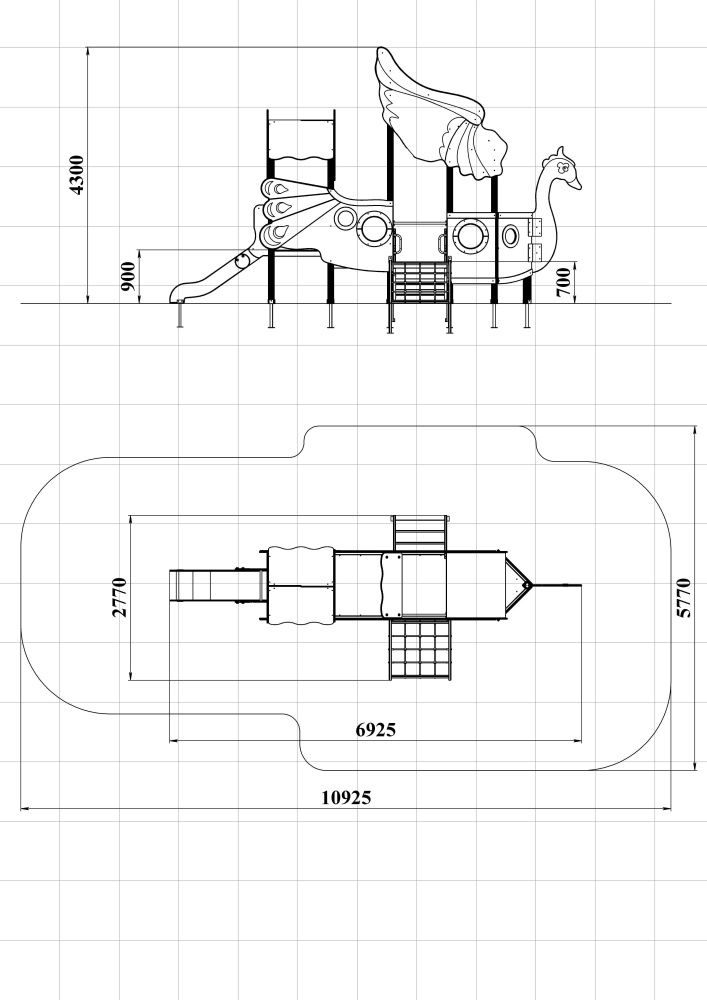 ДИК 5.08 Детский игровой комплекс Н=700 мм, 900 мм