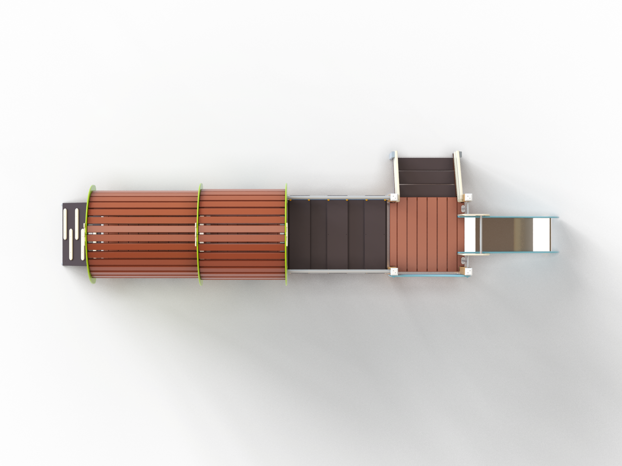 МФ 4.061-ДПК Локомотив с 1 вагоном и горкой Н=700 мм