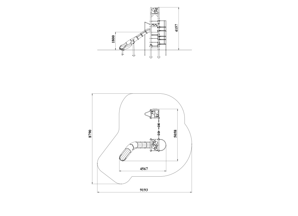 УК 7.817-В01 Универсальный комплекс две башни с крышами
