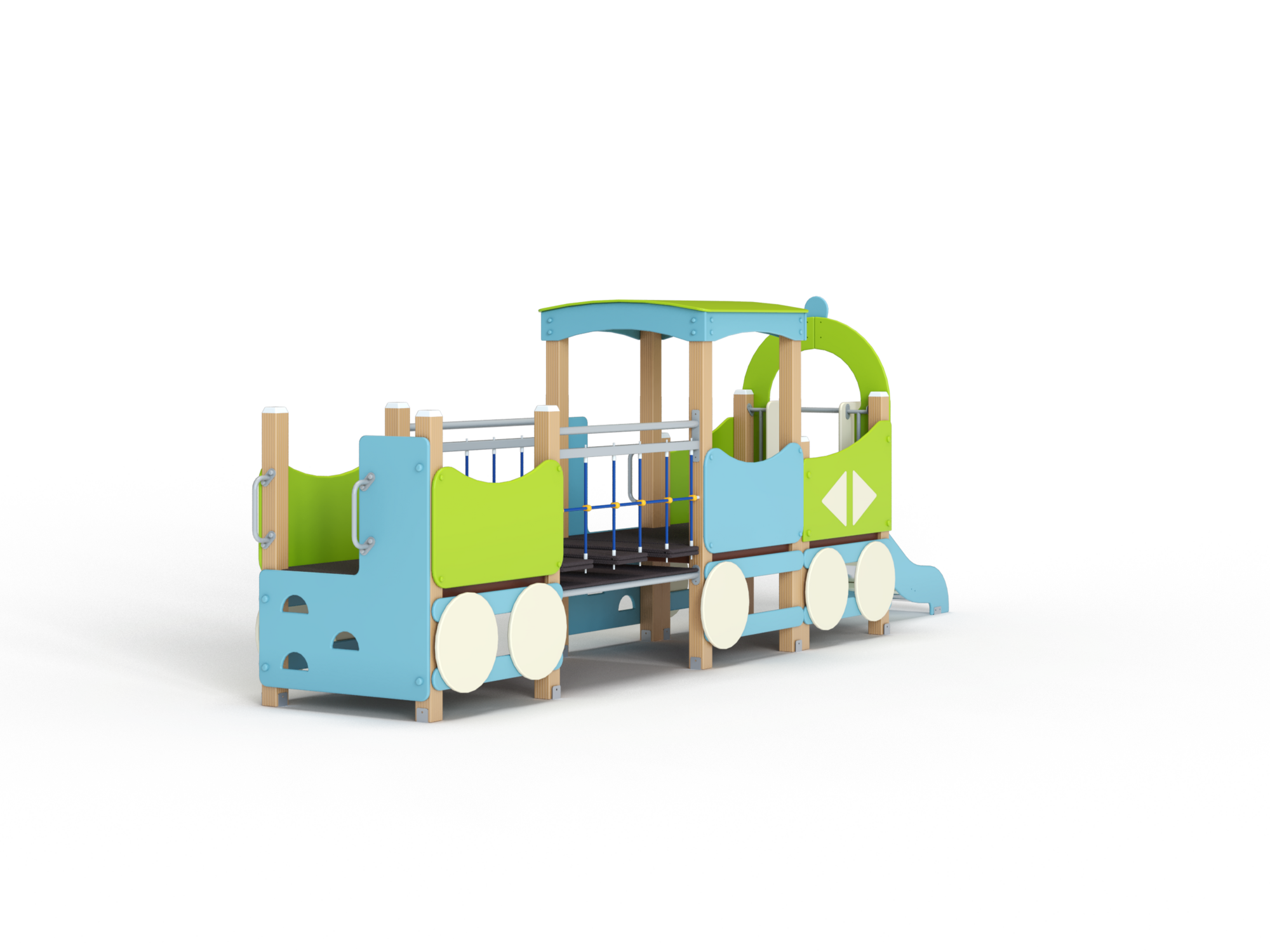 МФ 4.04-ДПК Паровоз с 1 вагоном и горкой Н=700 мм