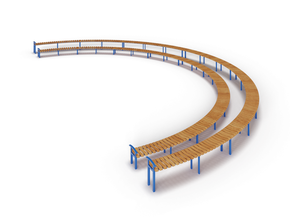 МФ 1.611 Скамья Амфитеатр полукруг