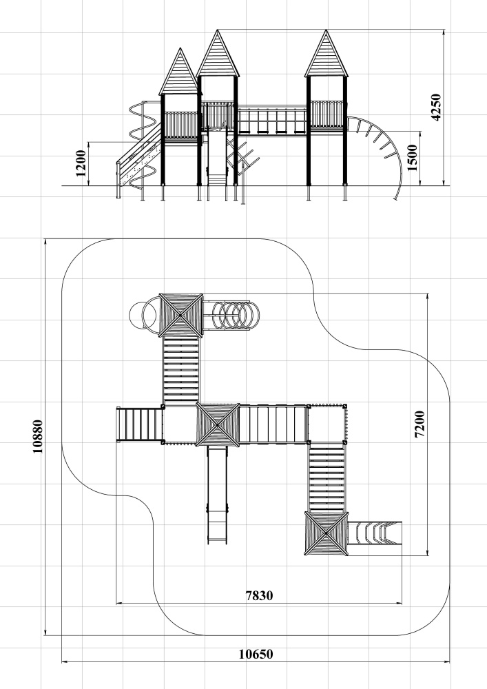ДИК 4.13-ДЕРЕВО Детский игровой комплекс Н=1500 мм