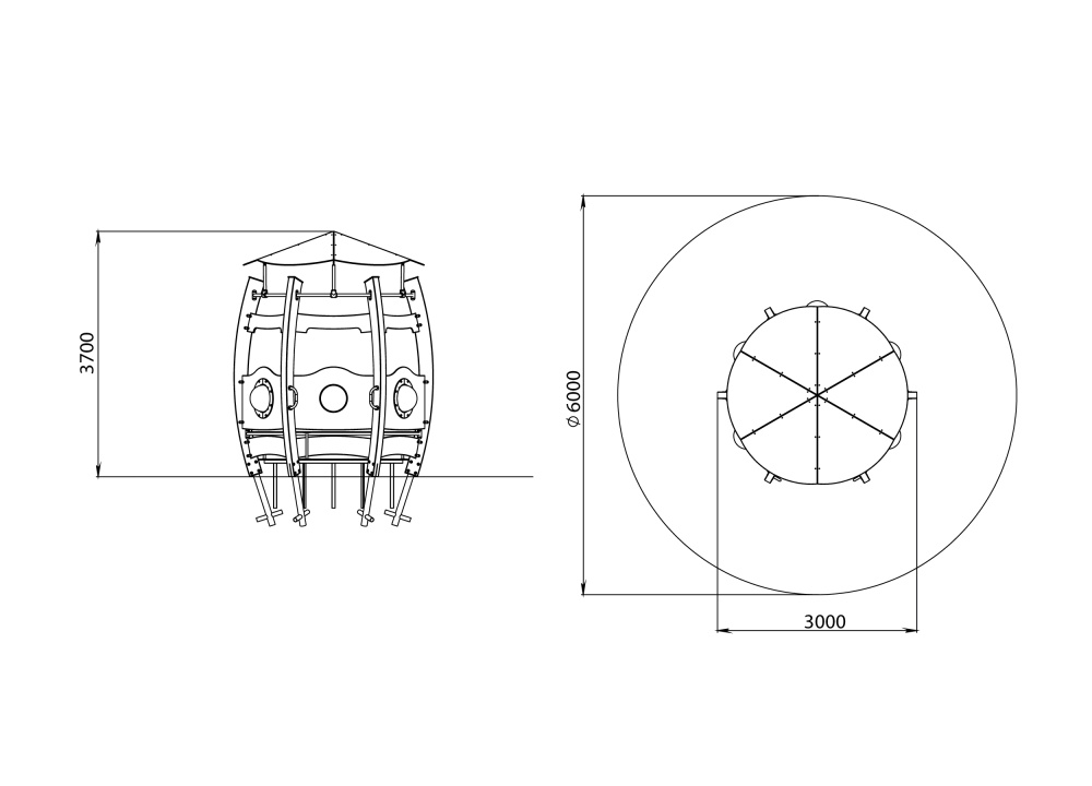 УК 7.915.11 Флекс Беседка круглая цинк