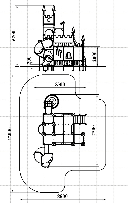 ДИК 8.051 Детский игровой комплекс Н=2000 мм