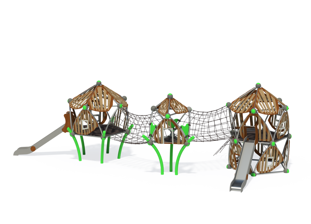 УК 7.435 Три домика с мостами и горками