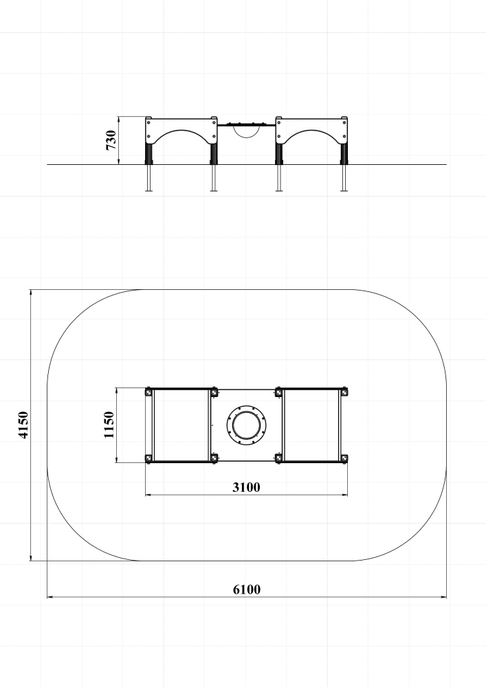МФ 3.501-ДПК Стол песочница двойная низкая