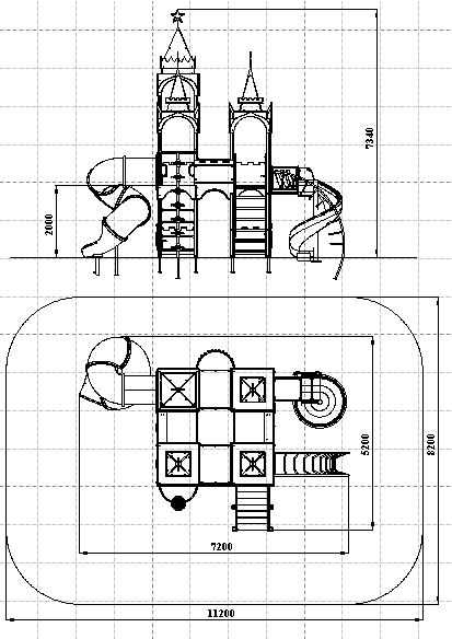 ДИК 8.031 Детский игровой комплекс 2000 мм