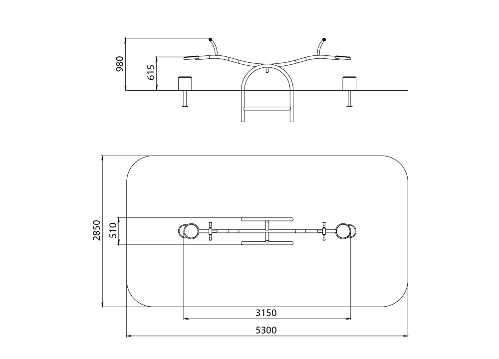 ДИО 3.32.11 Качалка балансир волна цинк