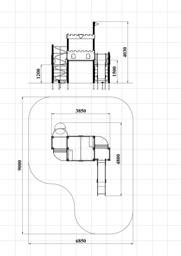 ДИК 9.113 Детский игроовой комплекс Н=1500 мм