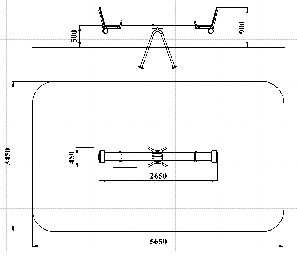 ДИО 3.072 Качалка-балансир средняя L=2500мм