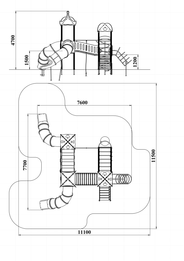 ДИК 3.216-ДПК Детский игровой комплекс Н=1500 мм