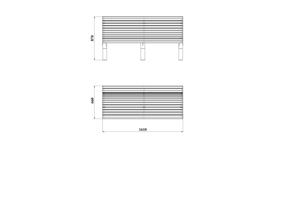МФ 1.602 Скамейка парковая ДПК 1,6 метра