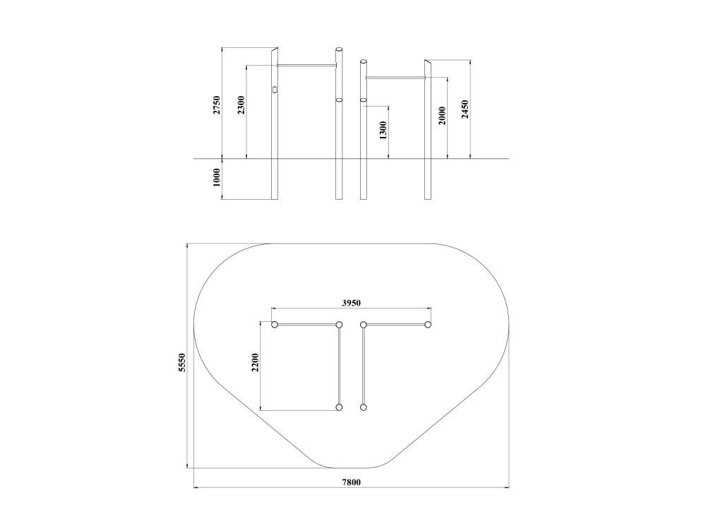 ДП 7.322-К Турник на бревнах