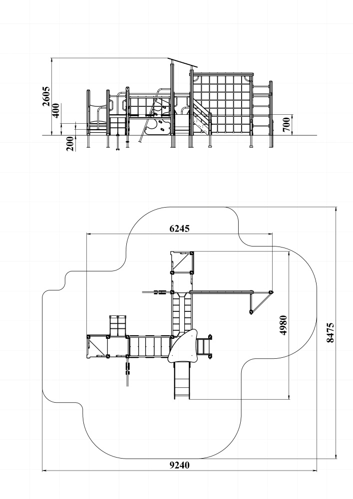 ДИК 3.27-ДЕРЕВО Детский игровой комплекс Н= 700 мм