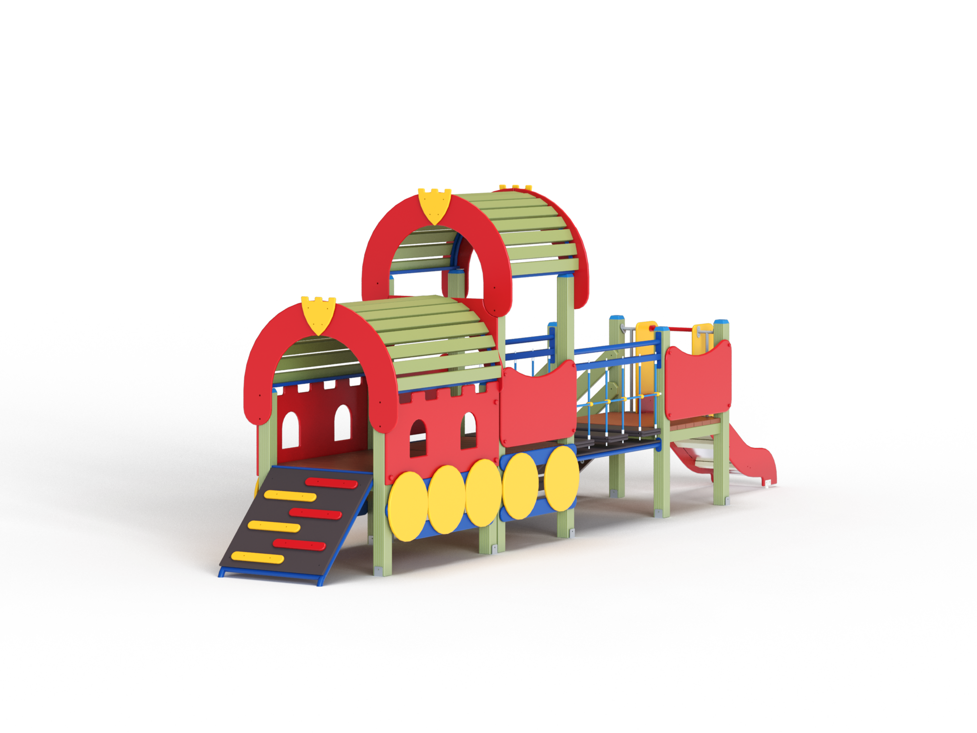 МФ 4.061-ДЕРЕВО Локомотив с 1 вагоном и горкой Н=700 мм