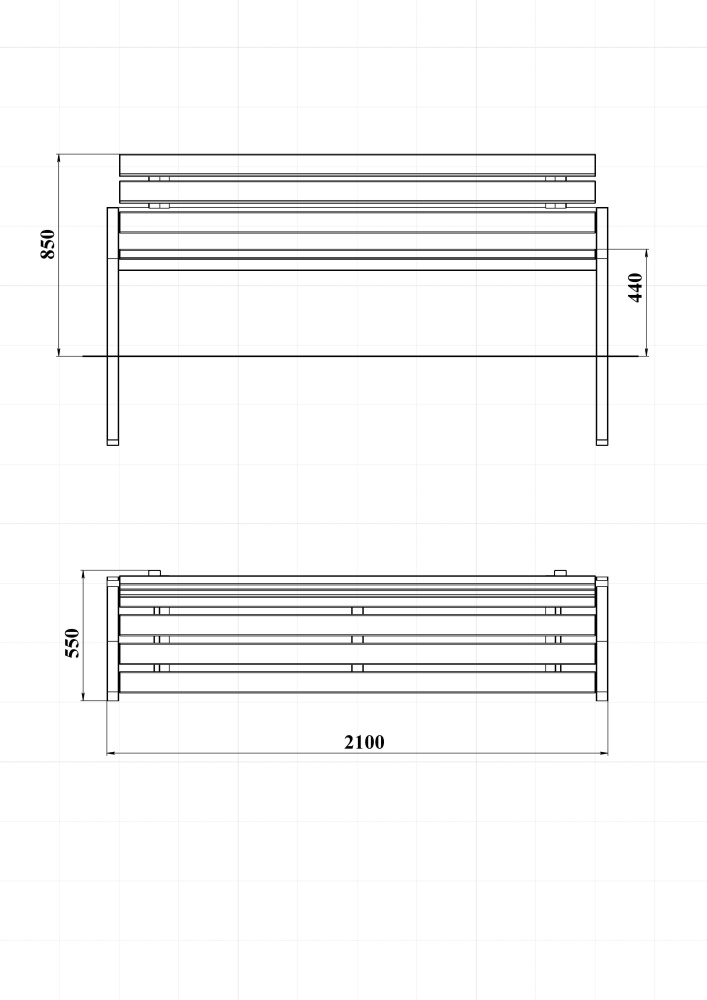 МФ 1.10 Лавочка со спинкой