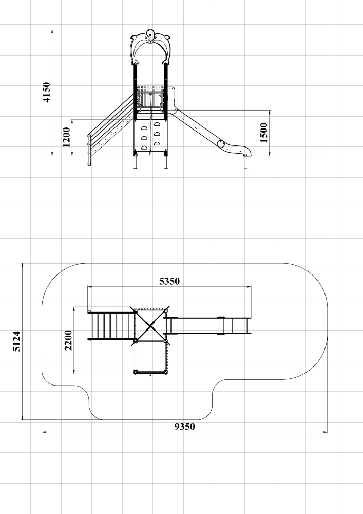ДИК 1.29-ДПК Детский игровой комплекс Н=1500