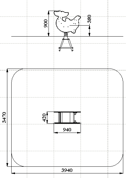 ДИО 4.141 Качалка на пружине граффити 