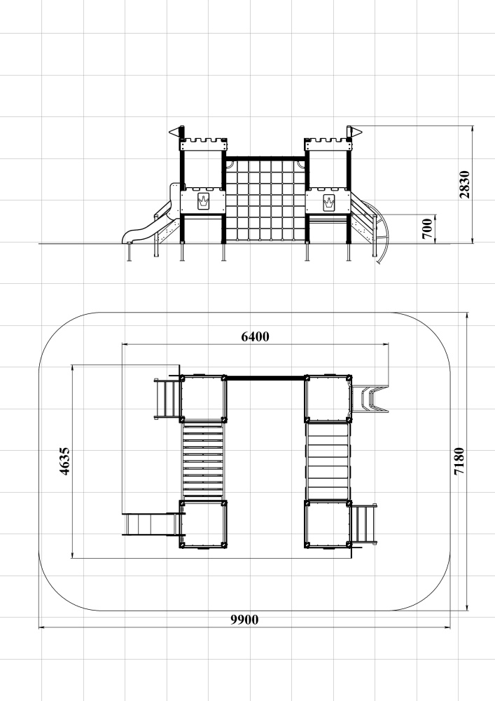 ДИК 4.05-ДПК Детский игровой комплекс Н=700 мм
