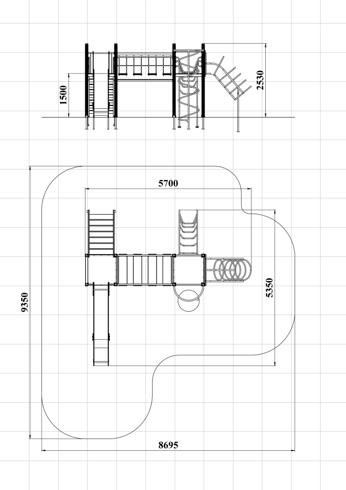 ДИК 2.311-ДЕРЕВО Детский игровой комплекс Н=1500 мм
