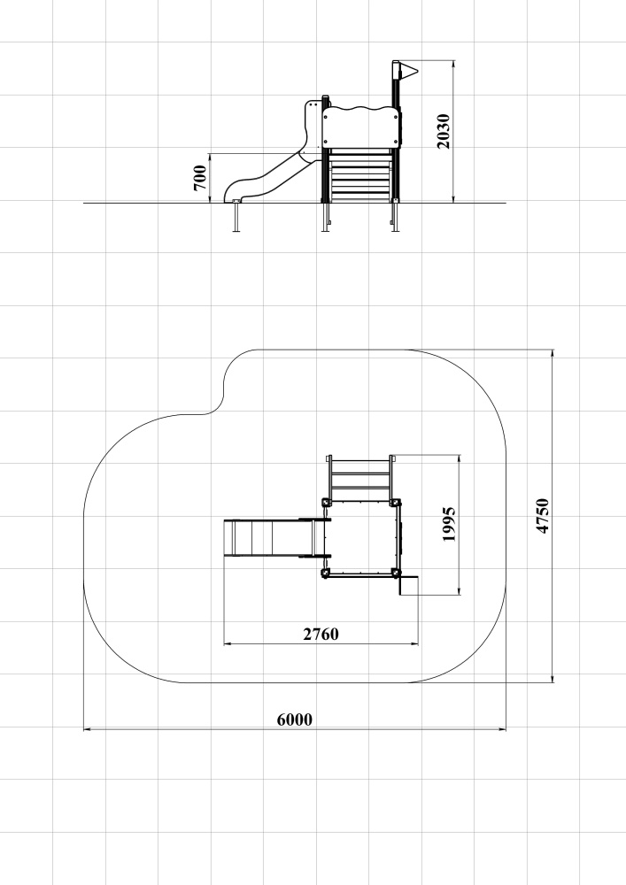 ДИК 2.137-ДЕРЕВО Детский игровой комплекс Н=700 мм