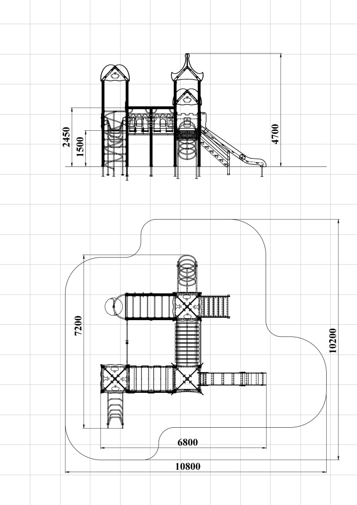 ДИК 3.214-ДЕРЕВО Детский игровой комплекс Н=1500 мм