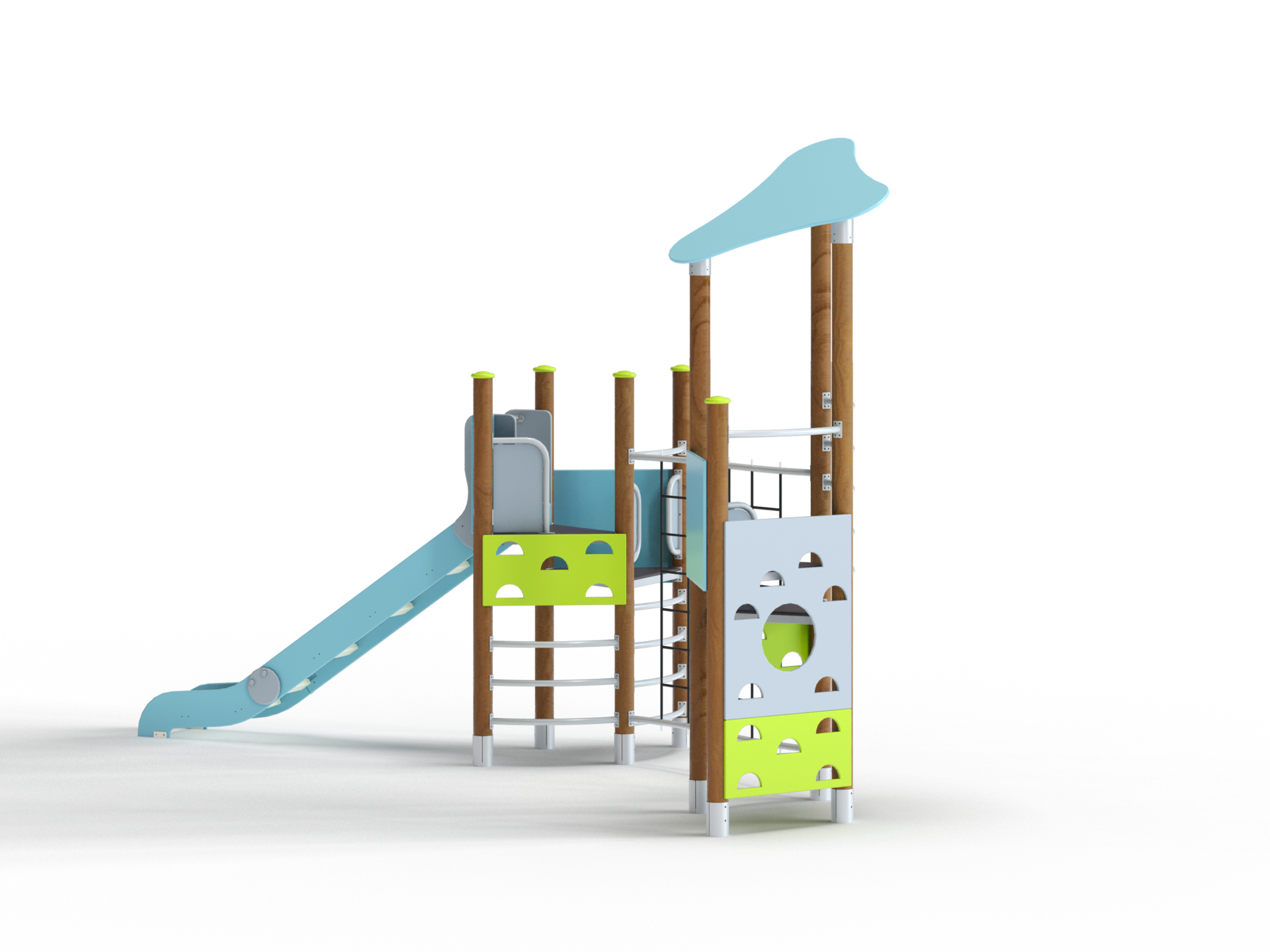 ДИК 2.105-К Детский игровой комплекс на круглых столбах Н=1500 мм