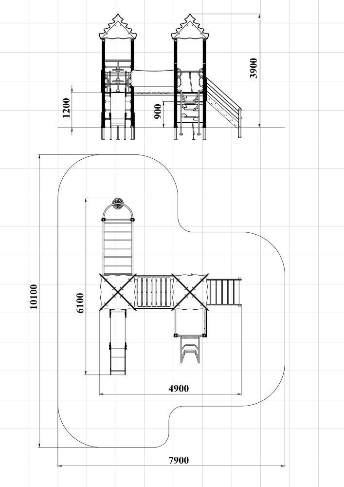 ДИК 2.41 Детский игровой комплекс Н=1200 мм