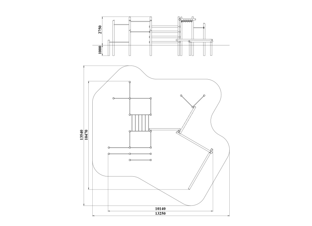 ДП 7.372 Комплекс универсальный на бревнах