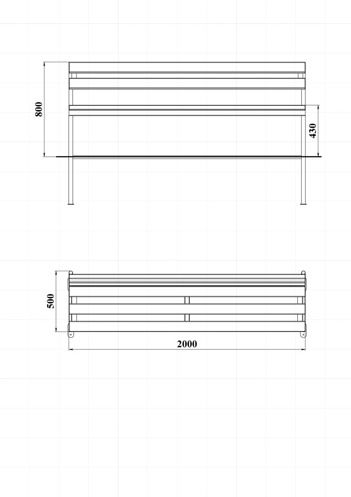 МФ 1.03 Лавочка со спинкой