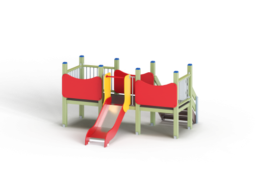 ДИО 5.023-ДЕРЕВО Закрытый манеж с горкой Н=700