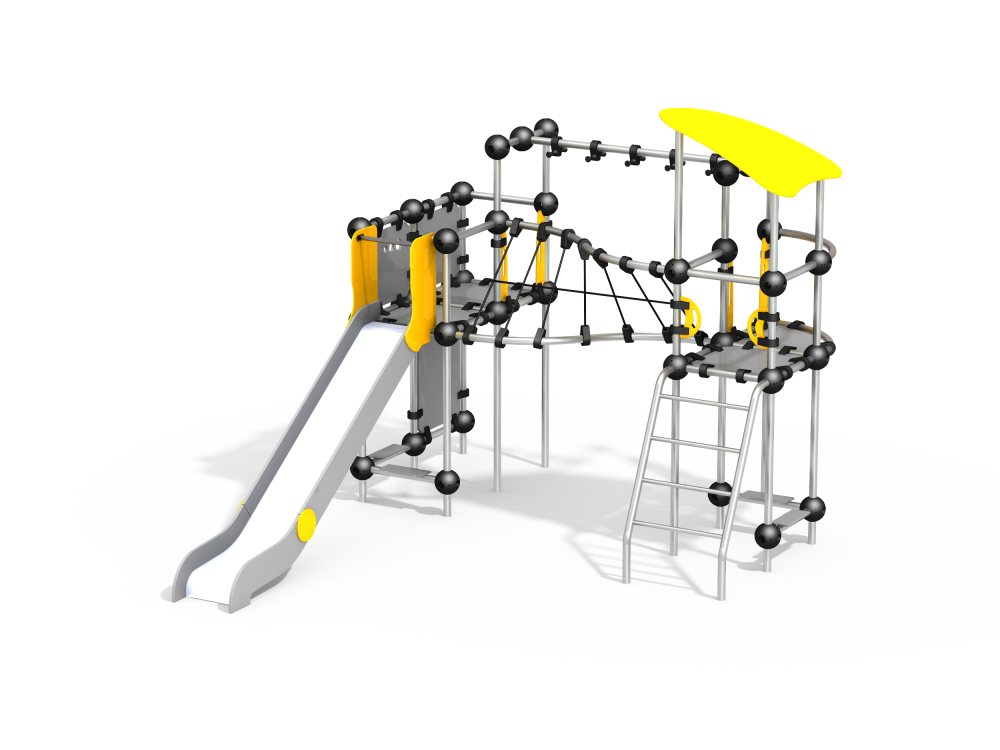 УК 7.511.11 Комплекс с горкой и высоким рукоходом цинк