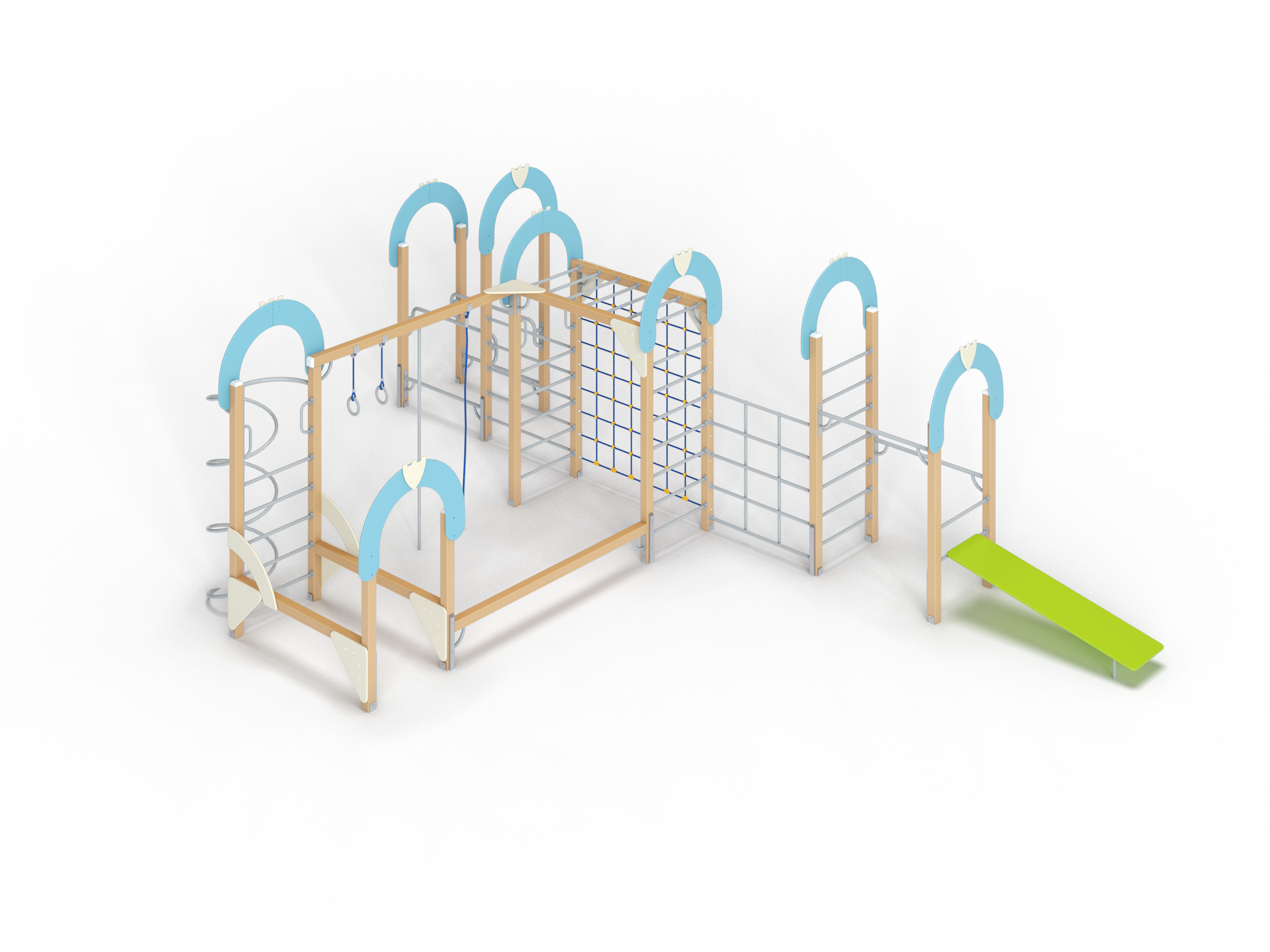 СО 1.63 Спортивный комплекс Рукоход с вертикальной сеткой 