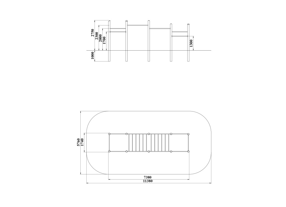 ДП 7.394-К Комплекс универсальный на бревнах