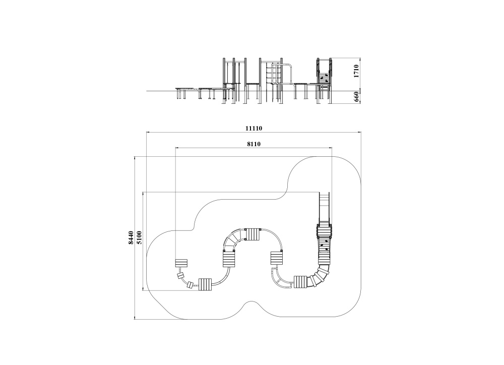 ДП 3.206 Комплекс для лазания на бревнах