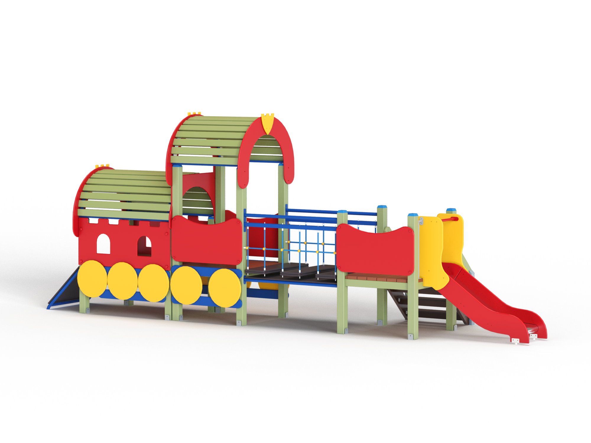 МФ 4.061-ДЕРЕВО Локомотив с 1 вагоном и горкой Н=700 мм