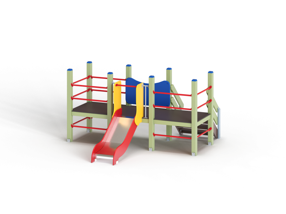 ДИО 5.022-ДЕРЕВО Манеж с горкой Н=700мм