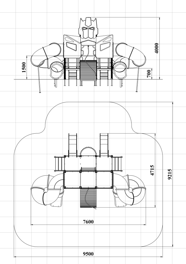 ДИК 3.26 Детский игровой комплекс Н= 700 мм, 1500 мм