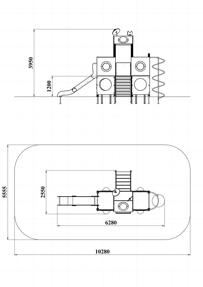 ДИК 1.38 Детский игровой комплекс Н=1200 мм