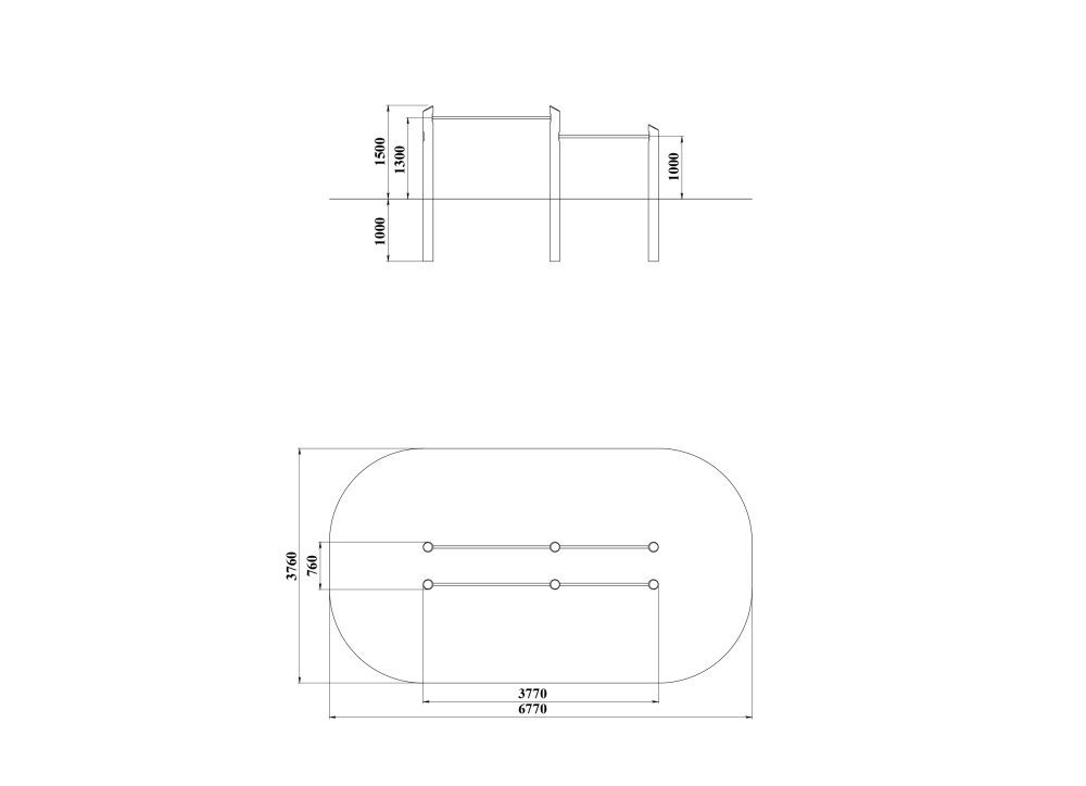 ДП 7.09-К Брусья двойные для отжиманий на бревнах