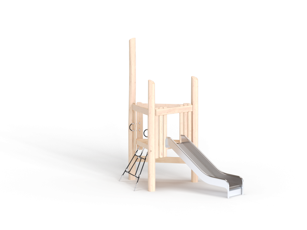 ДП 4.130-КВ01 Комплекс из бревен с горкой нержавеющей 900