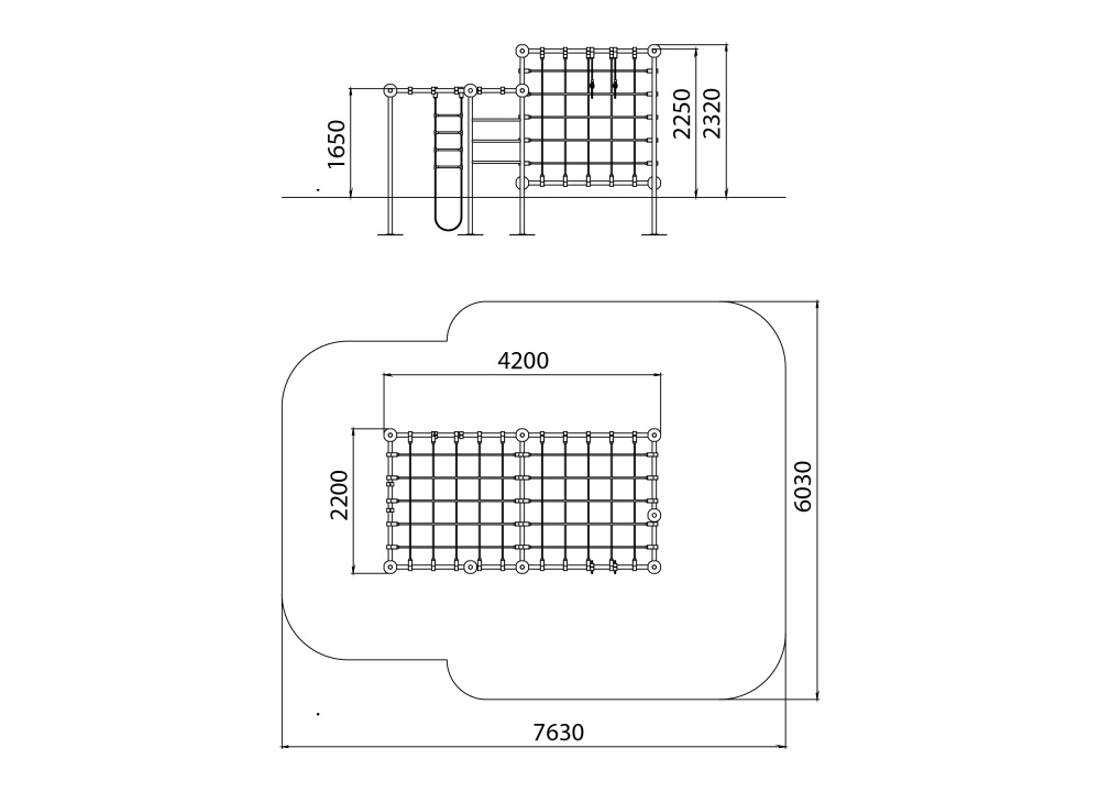 УК 7.714.11 Лабиринт из сеток малый цинк