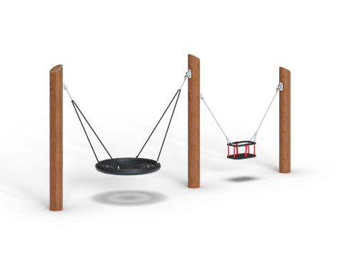 ДП 5.171-К Качели гнездо и люлька из бревен